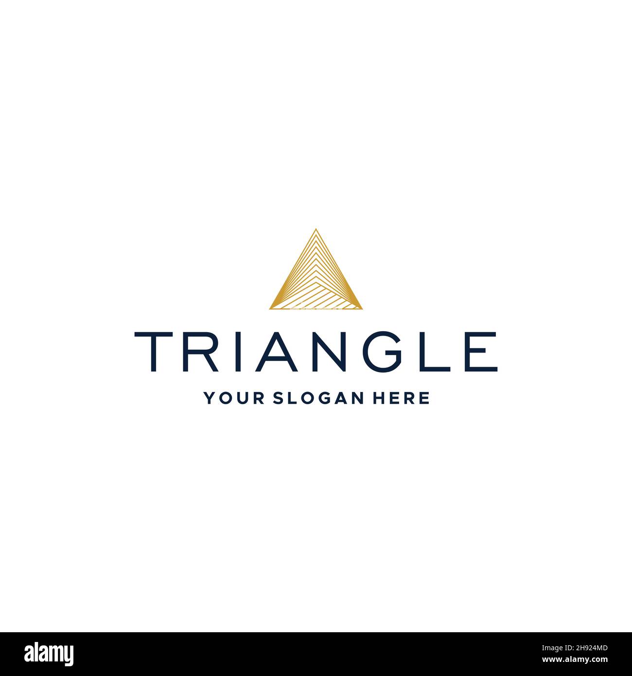 Minimalistisches DREIECK mit geometrischem Kunstlogo Stock Vektor