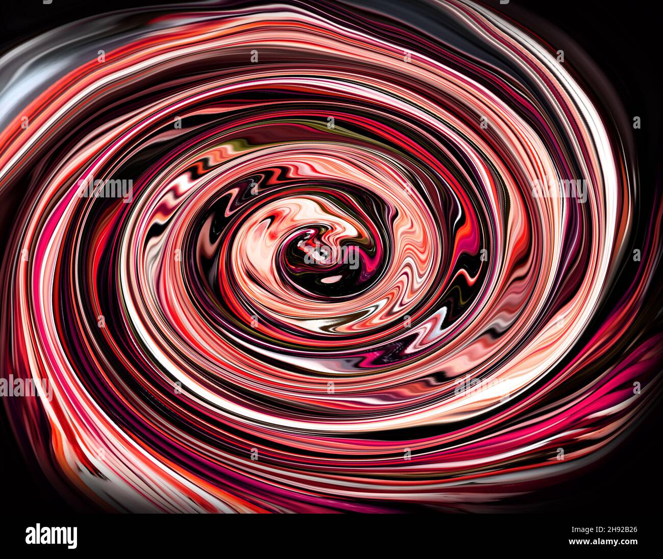Wunderschönes Rotes Farbdesign Mit Fluidfluss-Effekt Stockfoto