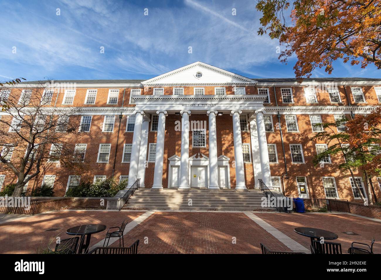 COLLEGE PARK, MD, USA - 20. NOVEMBER: Tydings Hall am 20. November 2021 an der University of Maryland in College Park, Maryland. Stockfoto