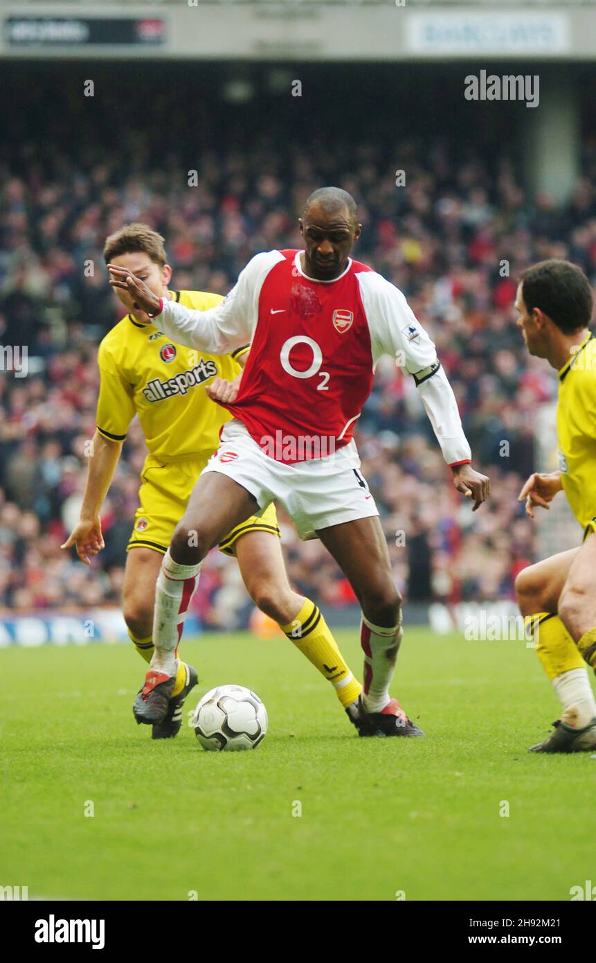 Arsenal / Charlton februar 2004 Stockfoto