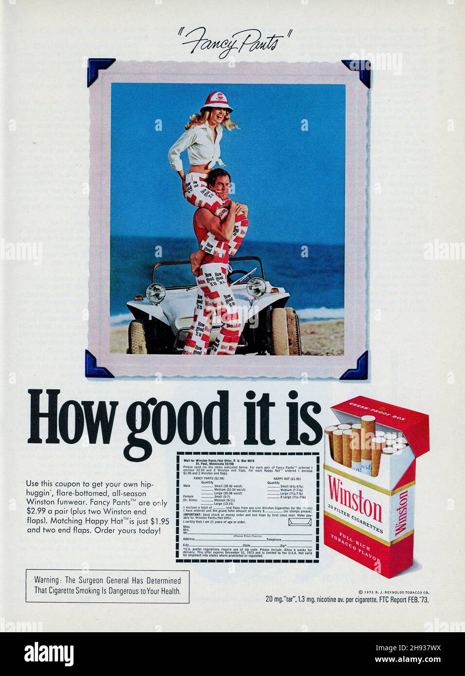 August 1973 'Playboy'-Werbeausgabe, USA Stockfoto