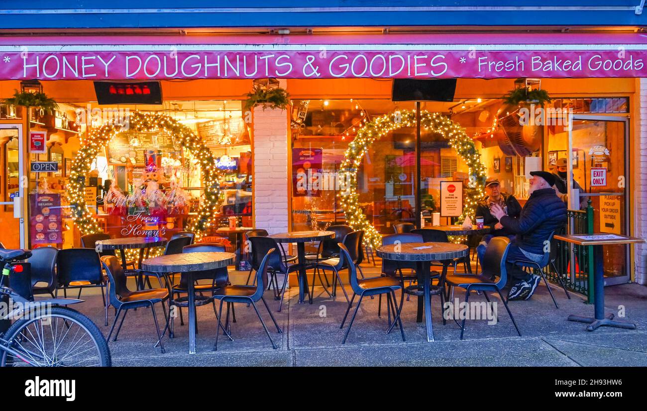 Honey Donuts Shop, Café, North Vancouver, British Columbia, Kanada Stockfoto