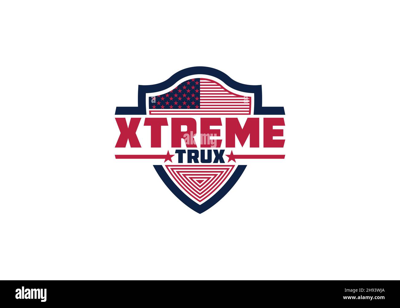 XTREME TRUX Word Mark Logo Design Vektor-Vorlage xtreme trux Word Logo Design Stock Vektor