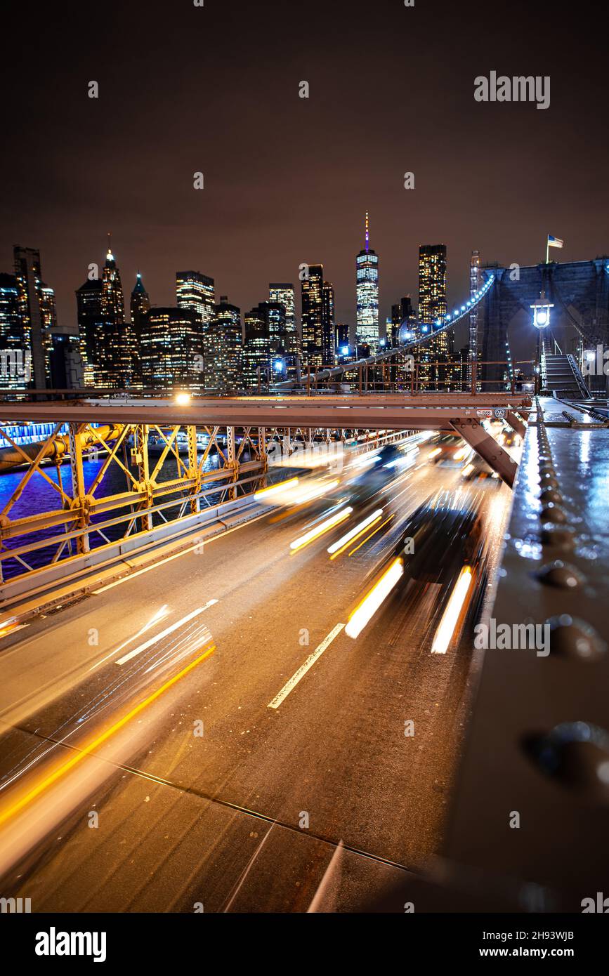 New York City von der Brooklyn Bridge Stockfoto