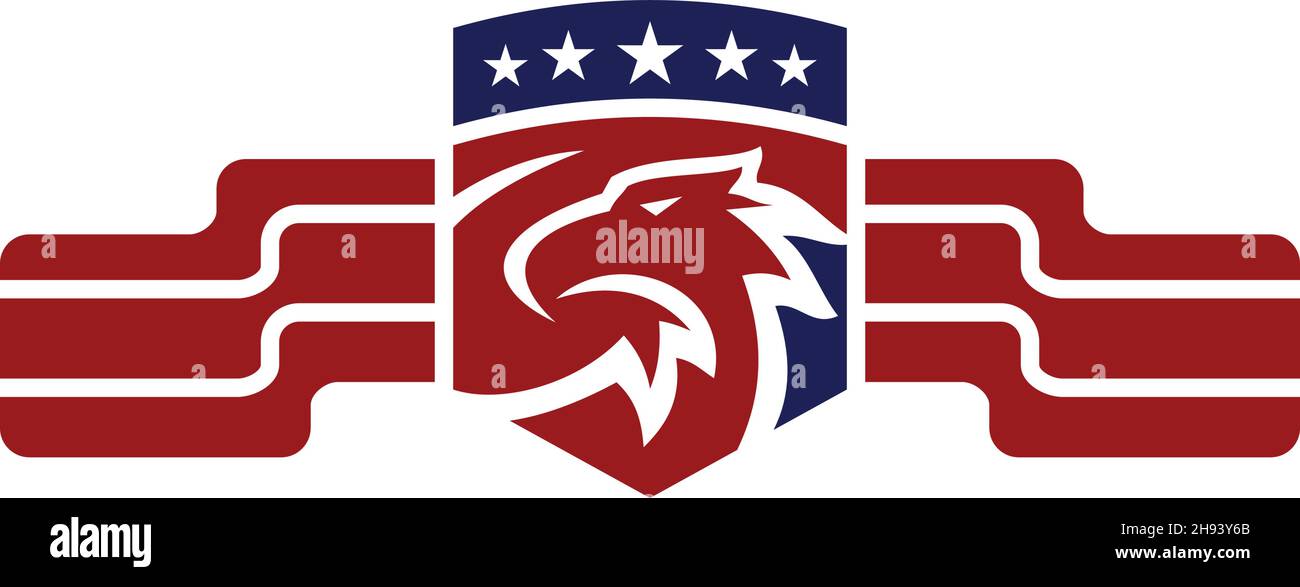 American Eagle Patriotic Icon Illustration Template Stock Vektor