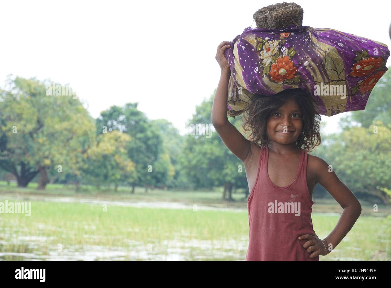 Bild der armen Kinder in indien Stockfoto