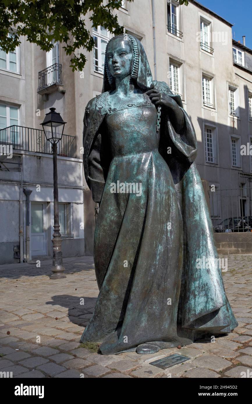 Anne de Bretagne-Denkmal. Nantes, Loire-Atlantique. Frankreich Stockfoto
