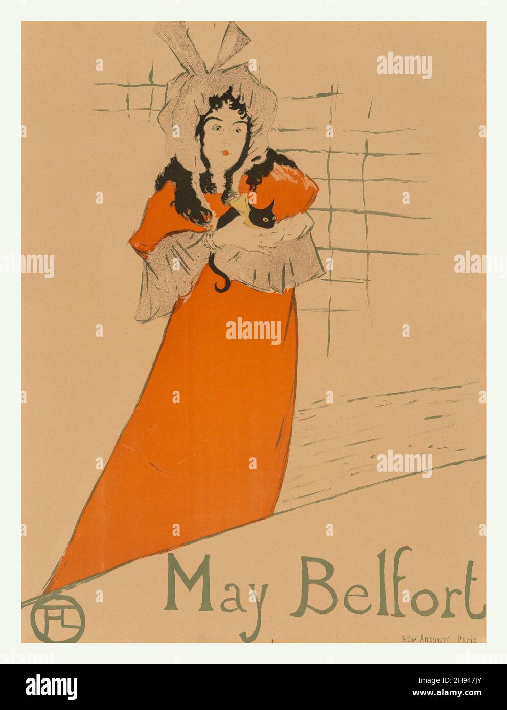 Henri de Toulouse-Lautrec (Französisch, 1864-1901). Mai Belfort, 1895 Stockfoto