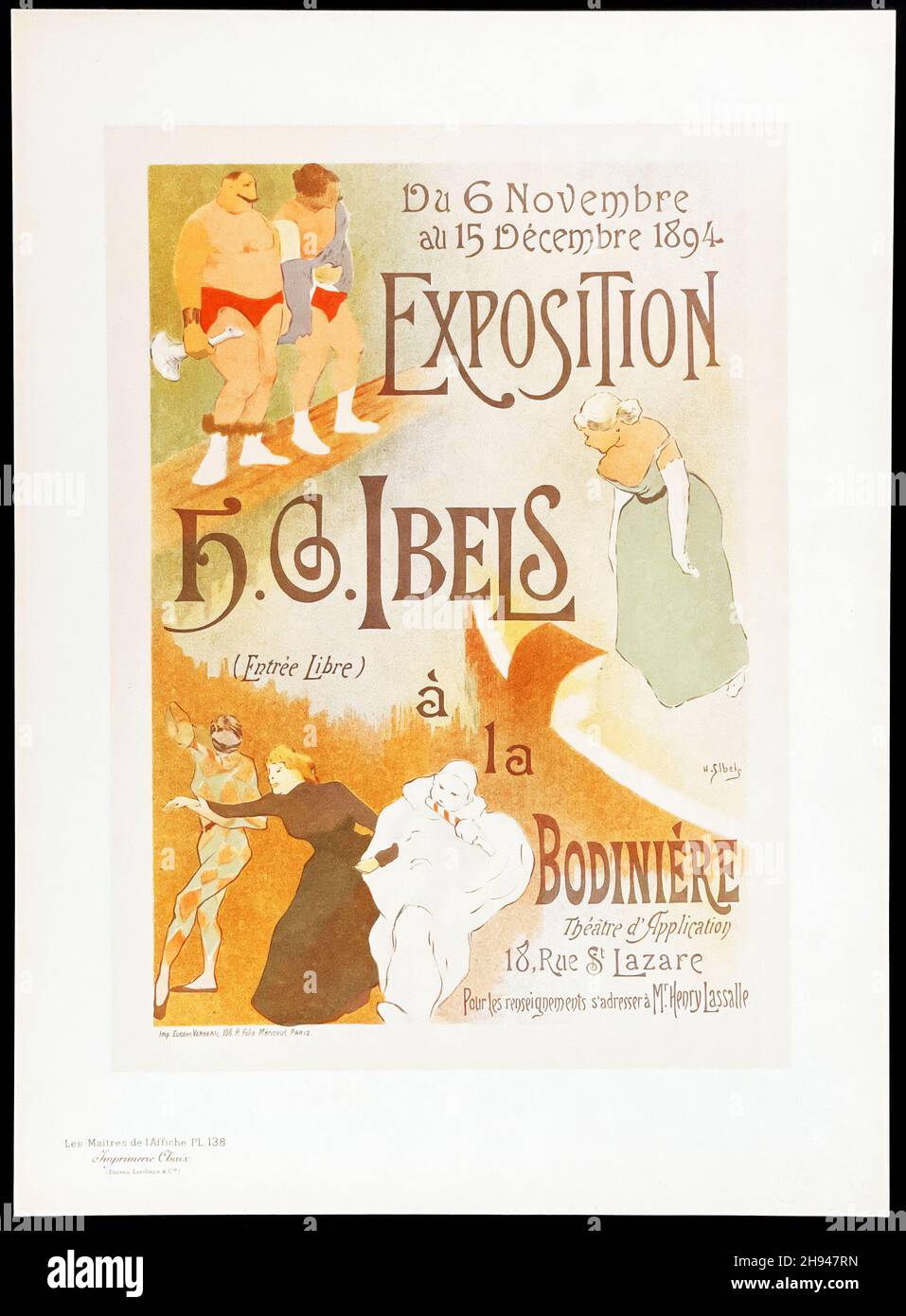 Les Maîtres de l'affiche V 3 - Platte 138 - H-G Ibels, Exposition Stockfoto