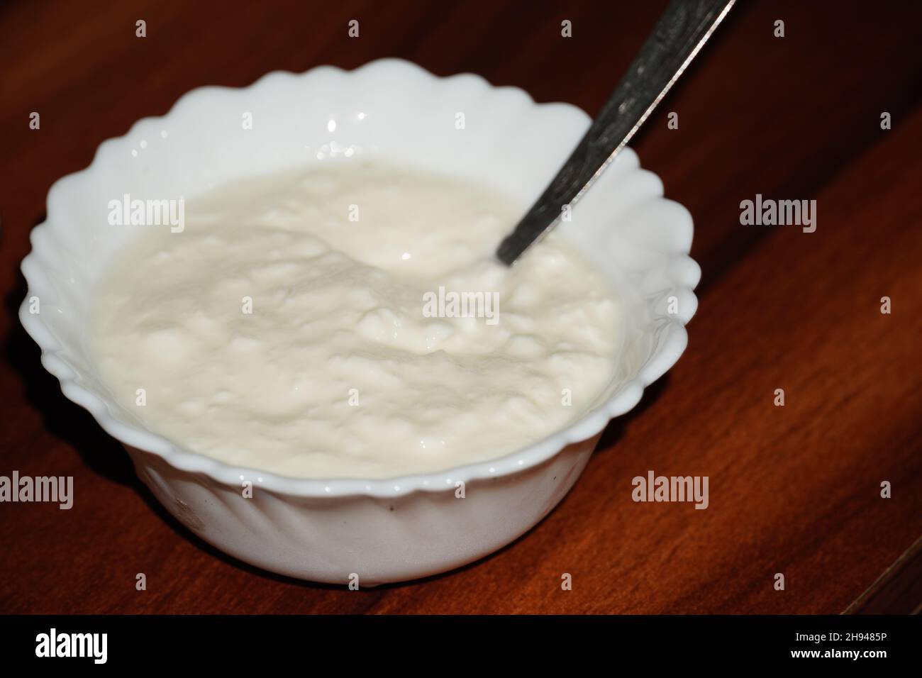 Quark (Indien) – Quark ist ein traditionelles Joghurt- oder fermentiertes Milchprodukt Stockfoto