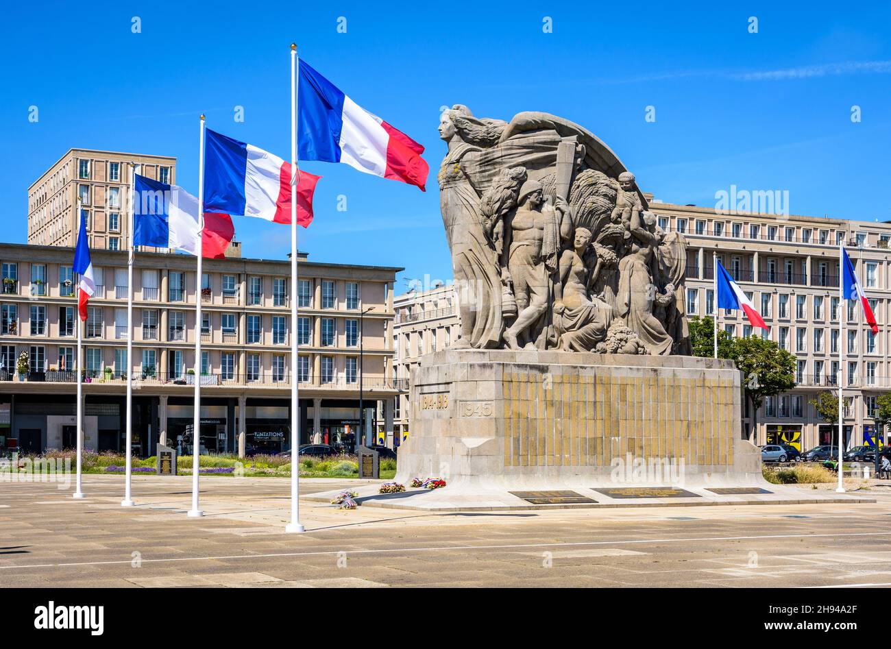 Denkmal des Weltkriegs in Le Havre, Frankreich. Stockfoto
