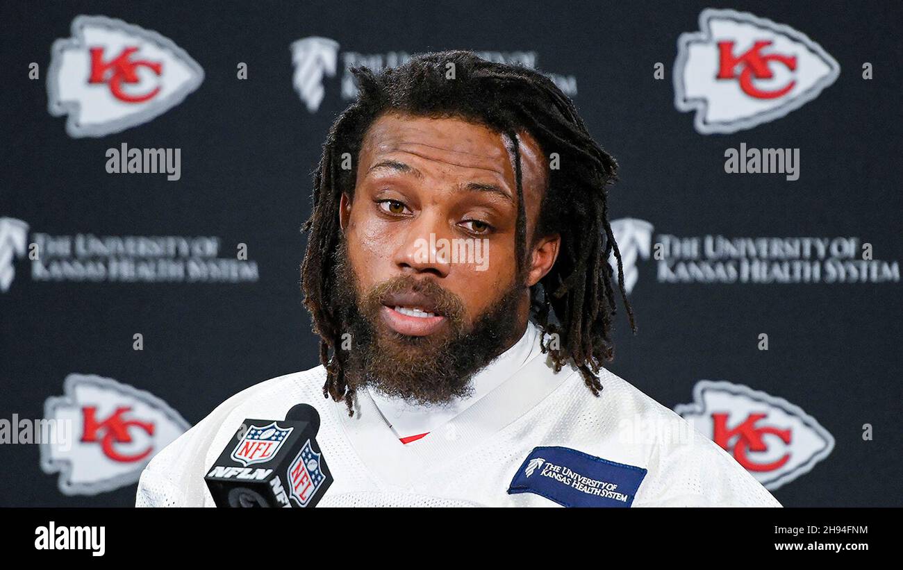 Kansas City, USA. 18th Januar 2019. Kansas City Chiefs verteidigen Eric Berry während einer Pressekonferenz am 18. Januar 2019 vor dem AFC Championship Game gegen die New England Patriots in Kansas City, Missouri. (Foto von John Sleezer/The Kansas City Star/TNS/Sipa USA) Quelle: SIPA USA/Alamy Live News Stockfoto