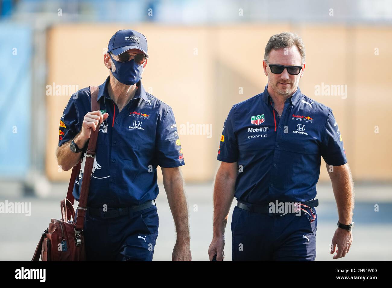 NEWEY Adrian, Chief Technical Officer von Red Bull Racing, HORNER Christian (gbr), Teamchef von Red Bull Racing, Portrait während des Formel 1 stc Saudi Arabian Grand Prix 2021, 21th Lauf der FIA Formel 1 Weltmeisterschaft 2021 vom 3. Bis 5. Dezember 2021 auf dem Jeddah Corniche Circuit, In Jeddah, Saudi-Arabien - Foto Antonin Vincent / DPPI Stockfoto