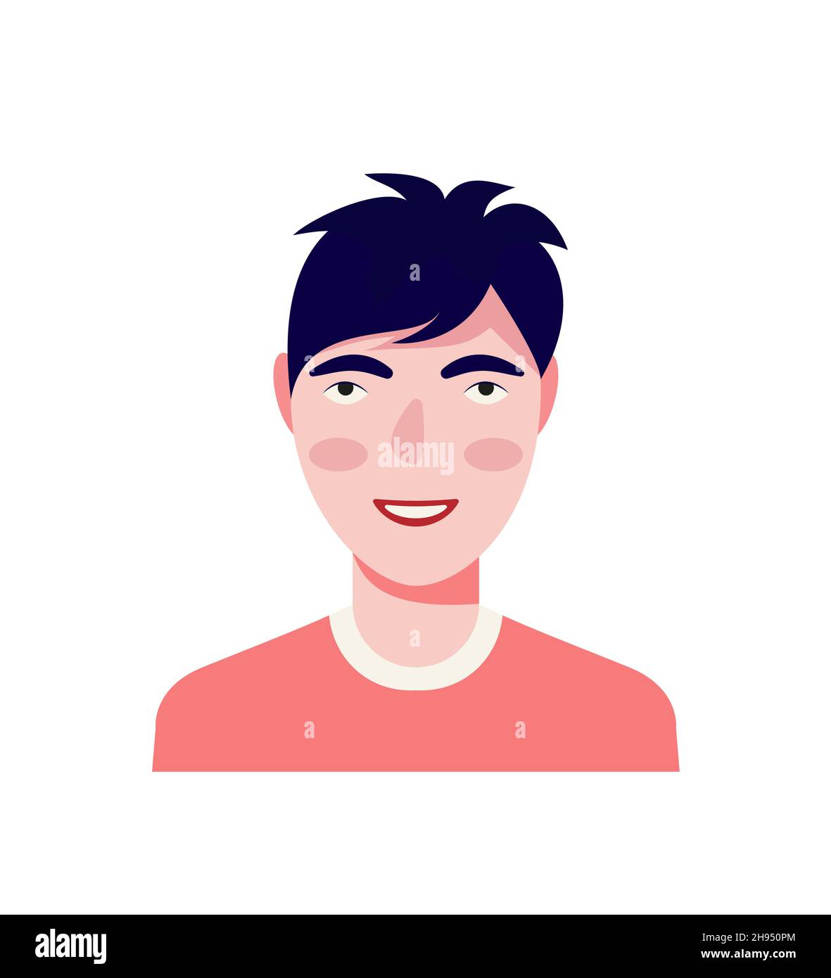 Satz von männlichen Gesichtsemotionen. Bärtiger Mann Emoji-Charakter mit verschiedenen Ausdrücken. Vektor-Illustration im Cartoon-Stil eps Stock Vektor
