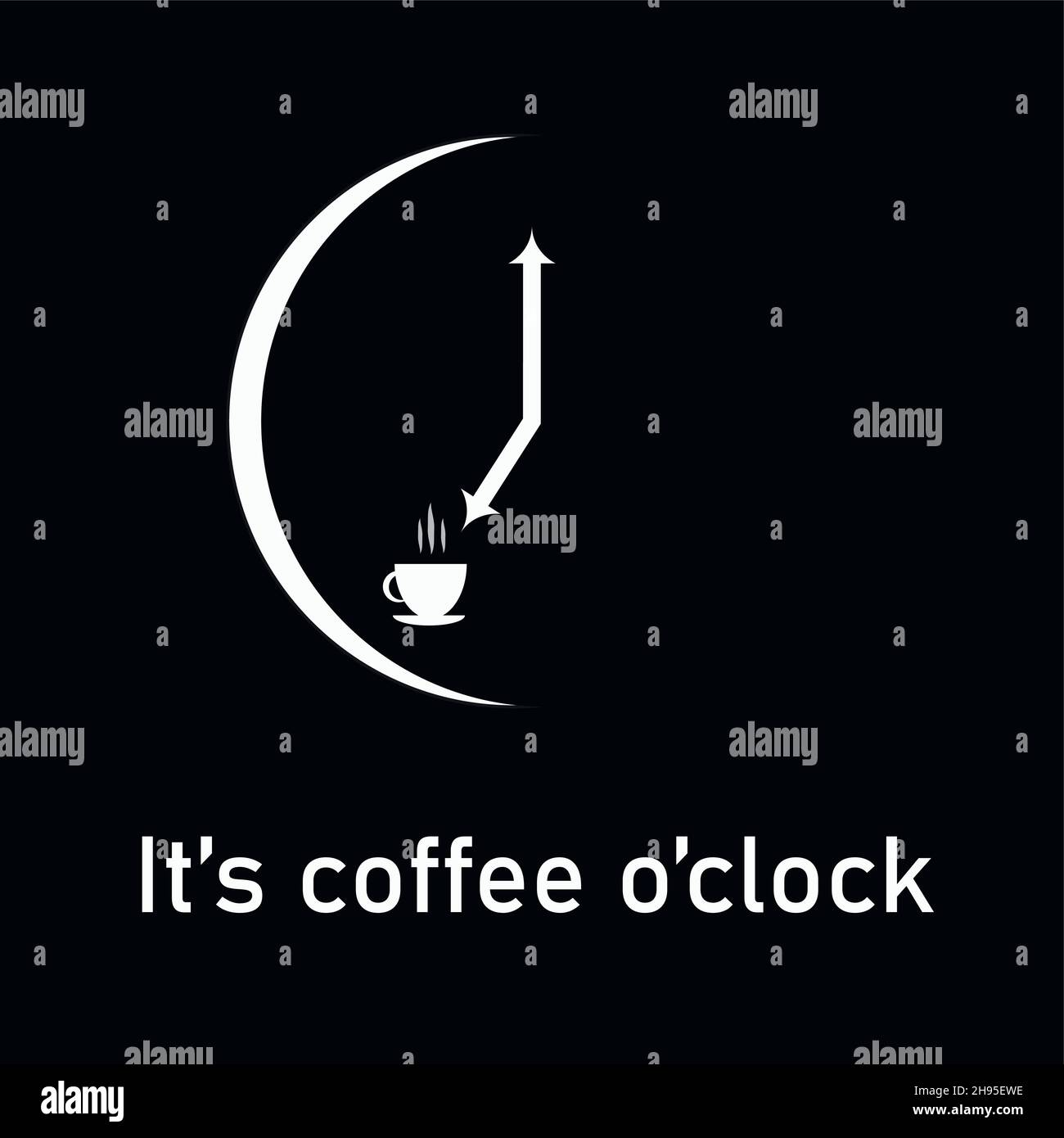 Schwarz-Weiß-Vektor-Illustration Handzeichnung Linie. Köstlicher Kaffee, Zitate über Kaffee. Stock Vektor