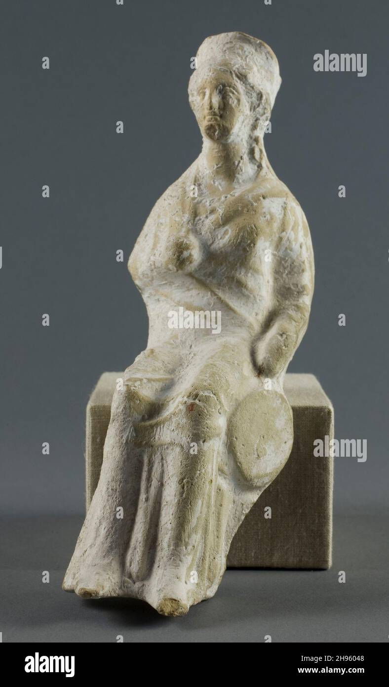 Statuette einer sitzenden Frau, 400-350 v. Chr. Stockfoto