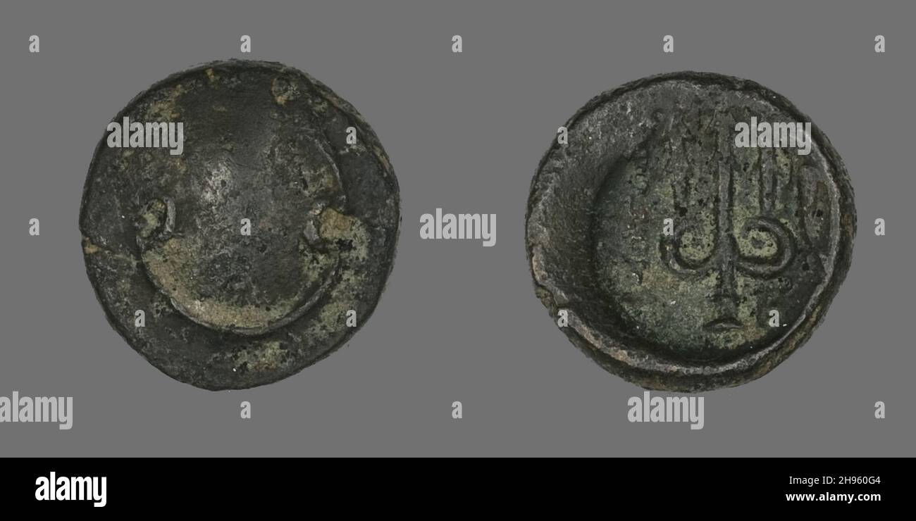 Münze mit einem Boeotian Shield, 196-146 v. Chr. Stockfoto