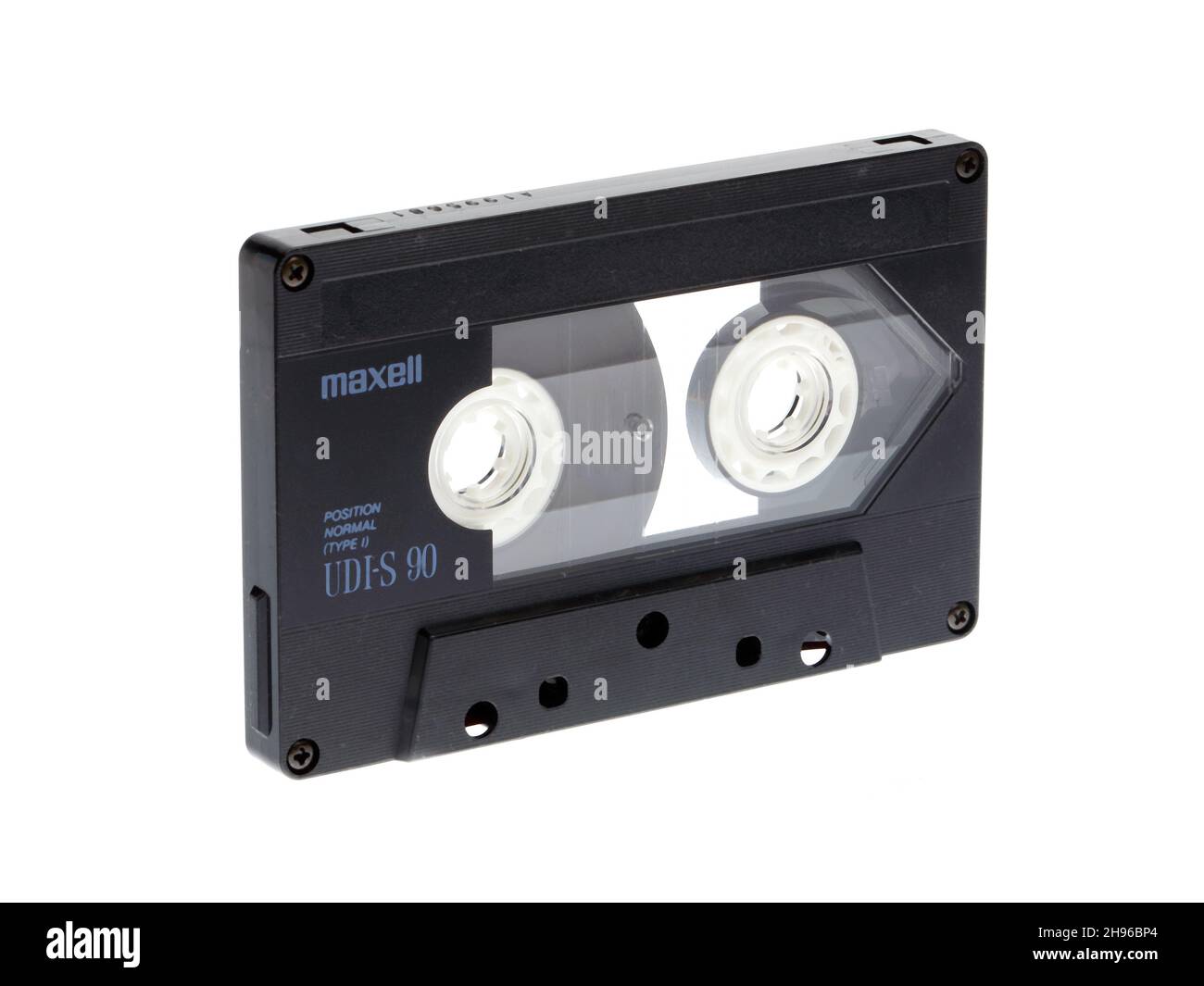Stockholm, Schweden - 15. August 2015: Maxell UDI-S 90 Tonbandkassette produziert 1986. Stockfoto
