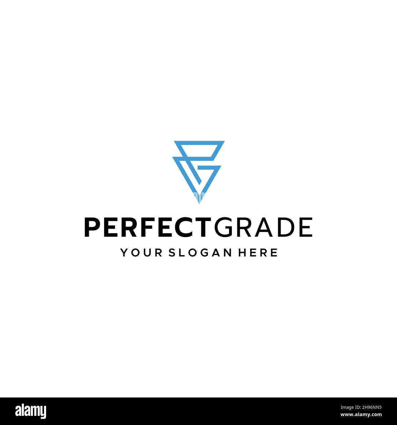 Minimalistisches Design PERFEKTES LOGO-Design Stock Vektor