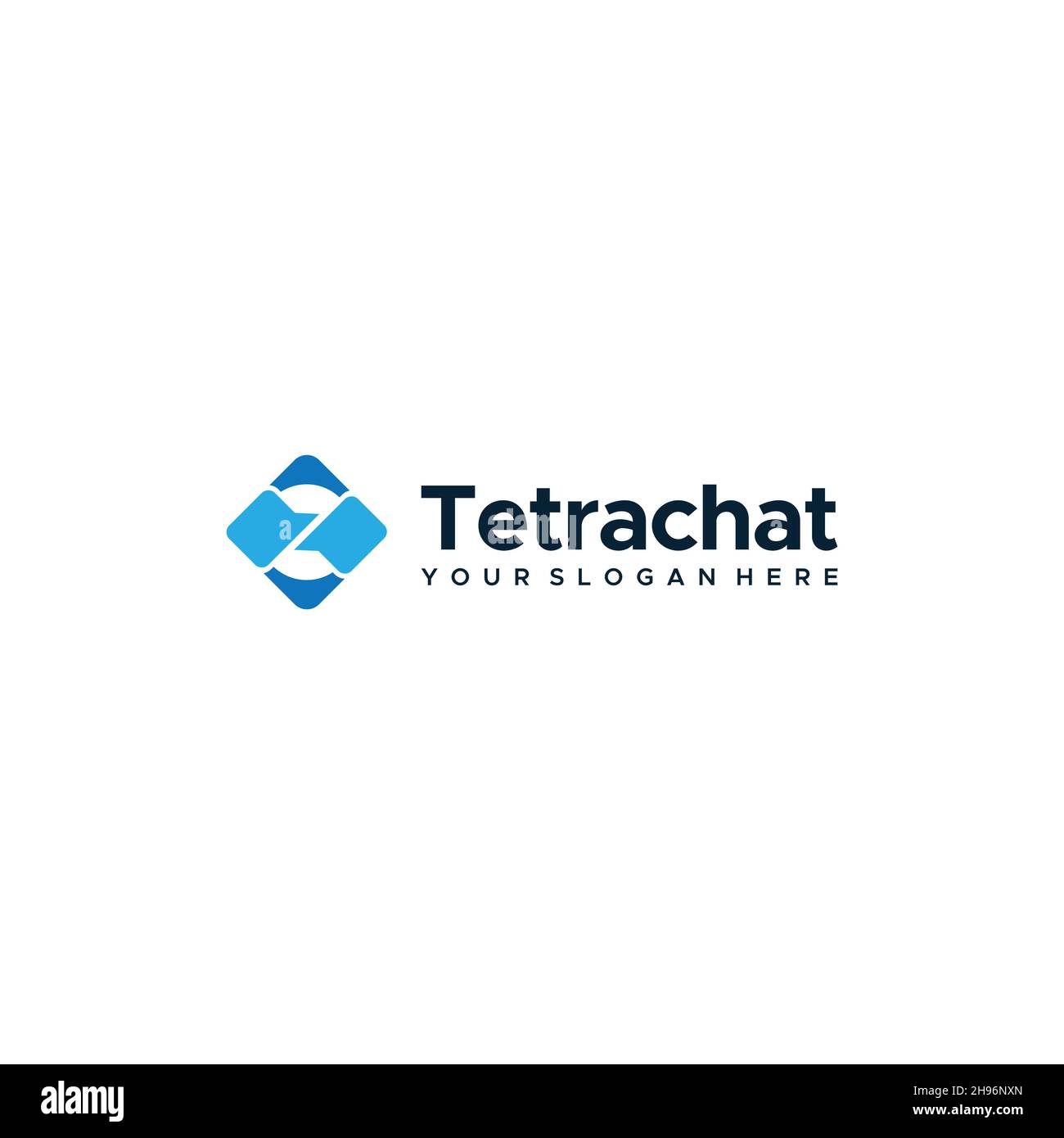 Modernes TETRA CHAT buntes Kreis-Logo-Design Stock Vektor