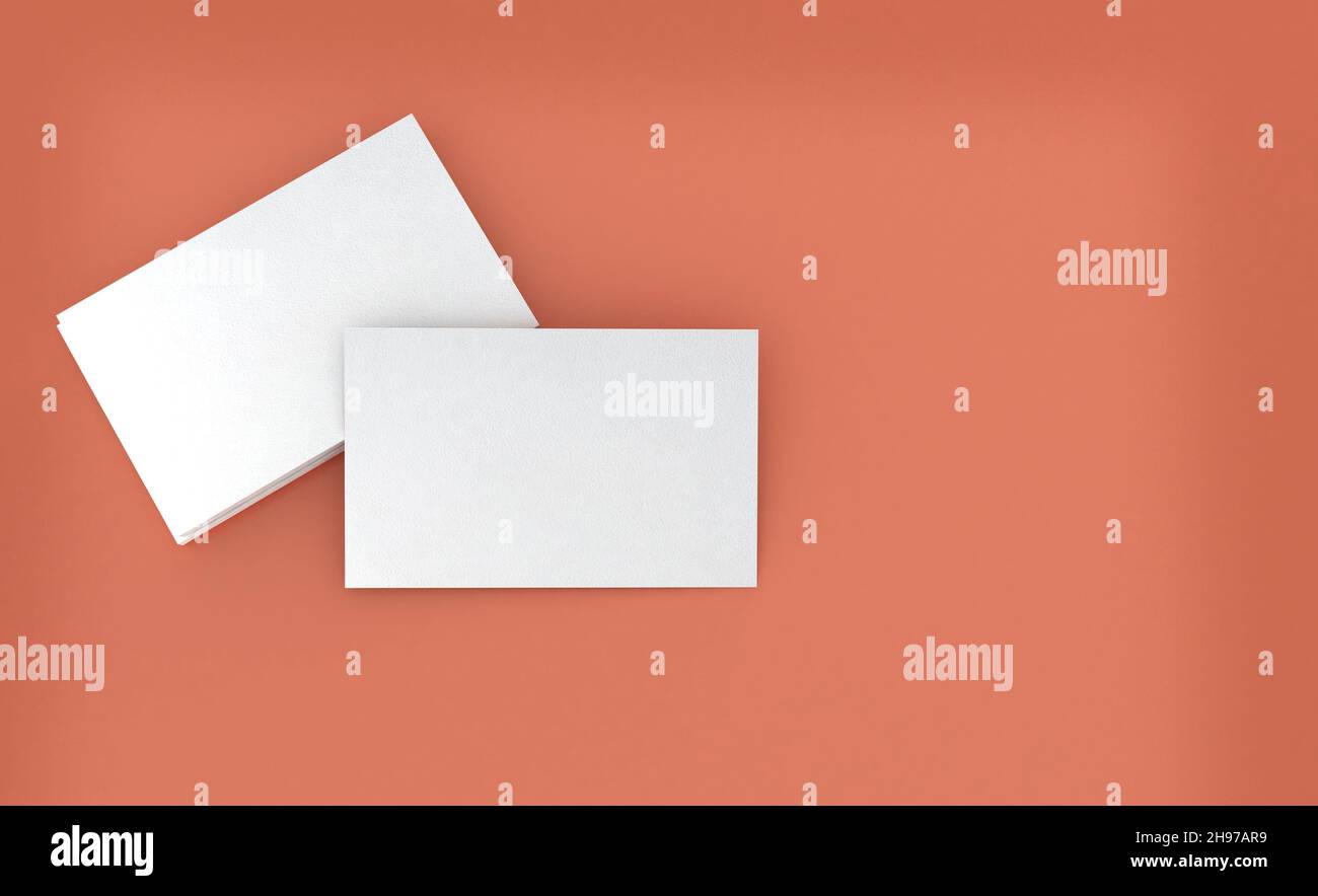 Minimal Visitenkarte 3D Rendering für Grafikdesign. Stockfoto