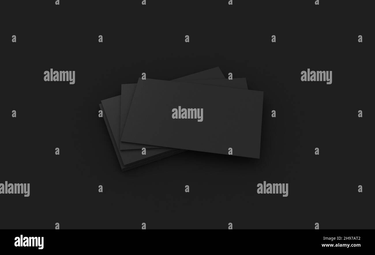 Minimal Visitenkarte 3D Rendering für Grafikdesign. Stockfoto