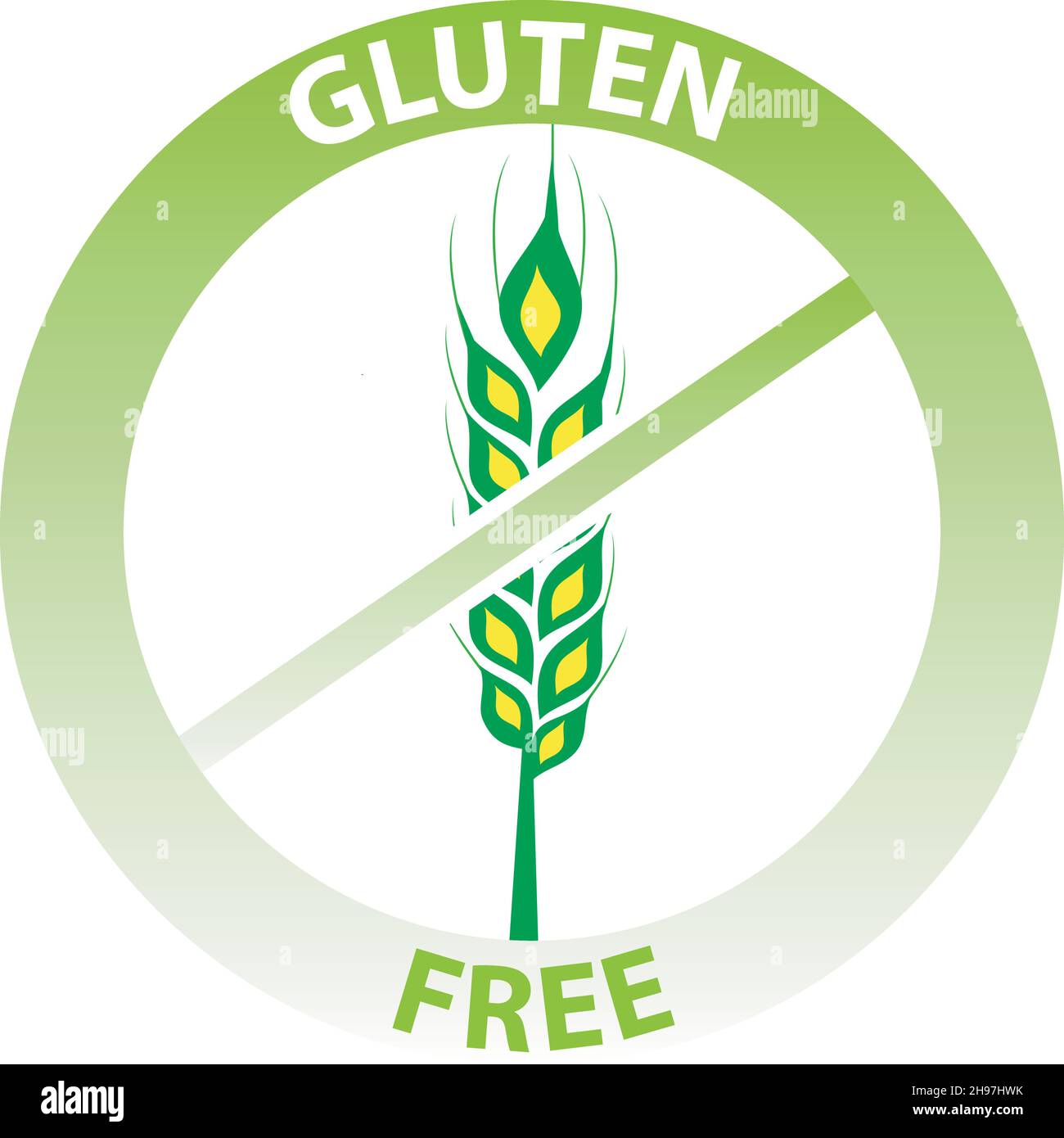 Glutenfreies Symbol, Vektor glutenfreies Zeichen isoliert auf weißem Hintergrund. Vektorgrafik gesunde Ernährung Stock Vektor