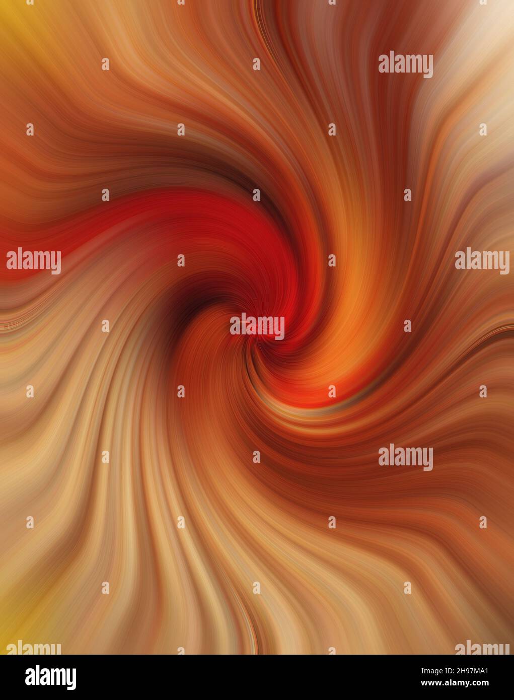 Eine 3D-Darstellung eines abstrakten, hellen, bunten Spiralhintergrunds Stockfoto