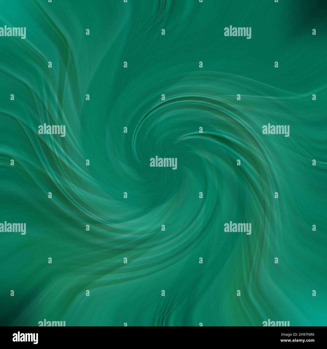 Eine 3D-Darstellung eines abstrakten hellgrünen Spiralhintergrunds Stockfoto