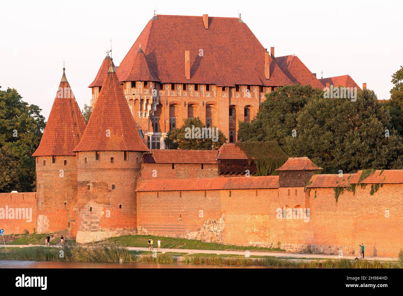 Das Gotische Grandmaster Palast in der Mitte der Burg des Deutschen Ordens Schloss von XIII bis XV. Jahrhundert Weltkulturerbe der UNESCO in Malbork, Polen Stockfoto