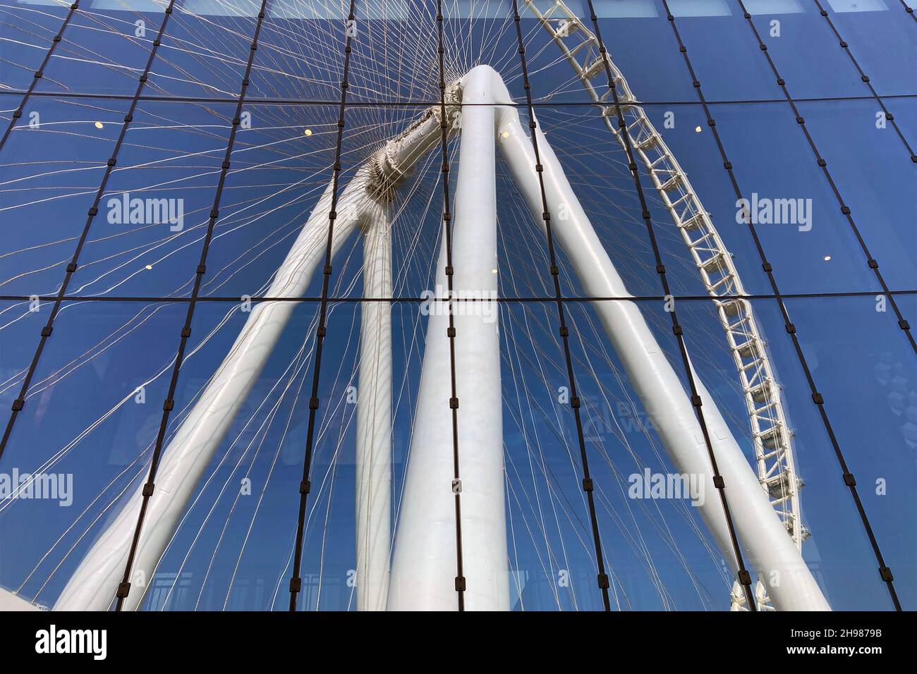 VAE, Dubai - 30. November 2021: Ain-Riesenrad auf der insel bluewaters Stockfoto