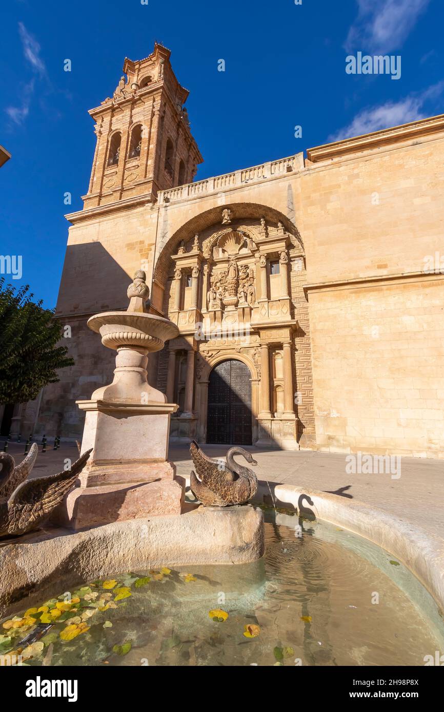 Kirche von La Asuncion in Almansa, Provinz Albacete, Spanien. Stockfoto