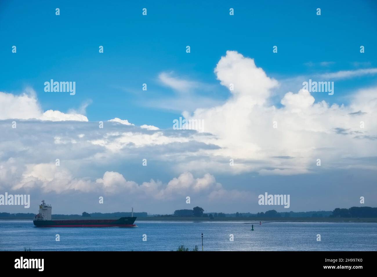 Elbe bei Wisch, Niedersachsen, Deutschland Stockfoto