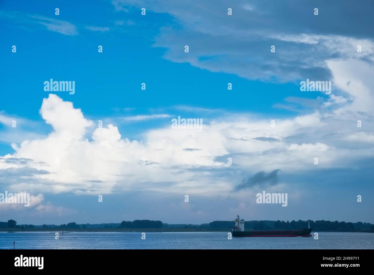 Elbe bei Wisch, Niedersachsen, Deutschland Stockfoto