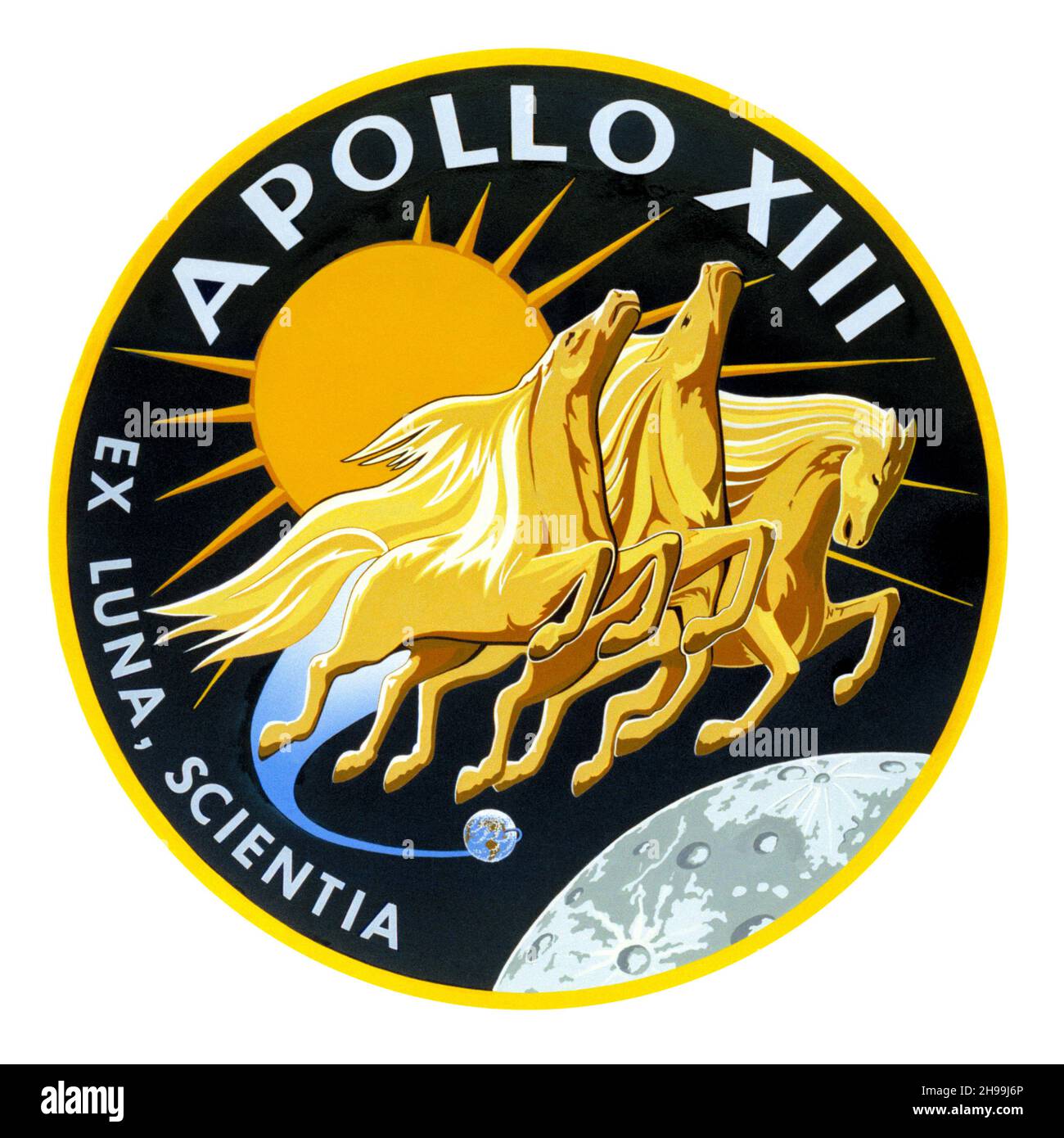 Apollo 13-Abzeichen Stockfoto