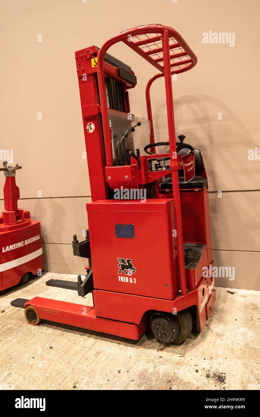 Lansing Bagnall Gabelstapler im Milestones Living History Museum in Basingstoke, Hampshire, England, Großbritannien Stockfoto