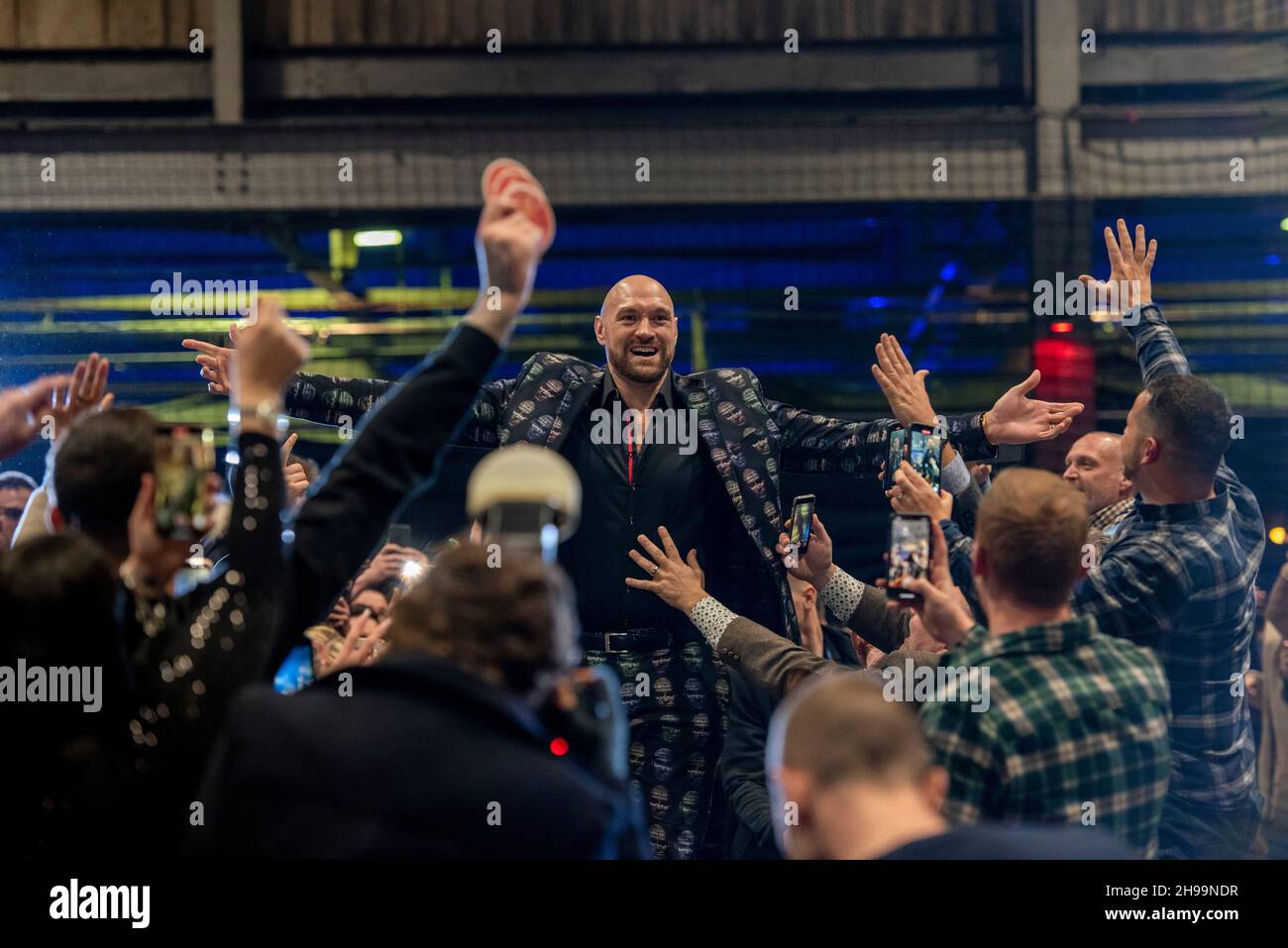 Cardiff, Wales, 5/12/21: Tyson Fury Gipsy King Homecoming Party, Cardiff Vale Sports Arena, Cardiff, Wales, 5/12/21: PIC by Andrew Dowling Photography/Alamy Live News Stockfoto