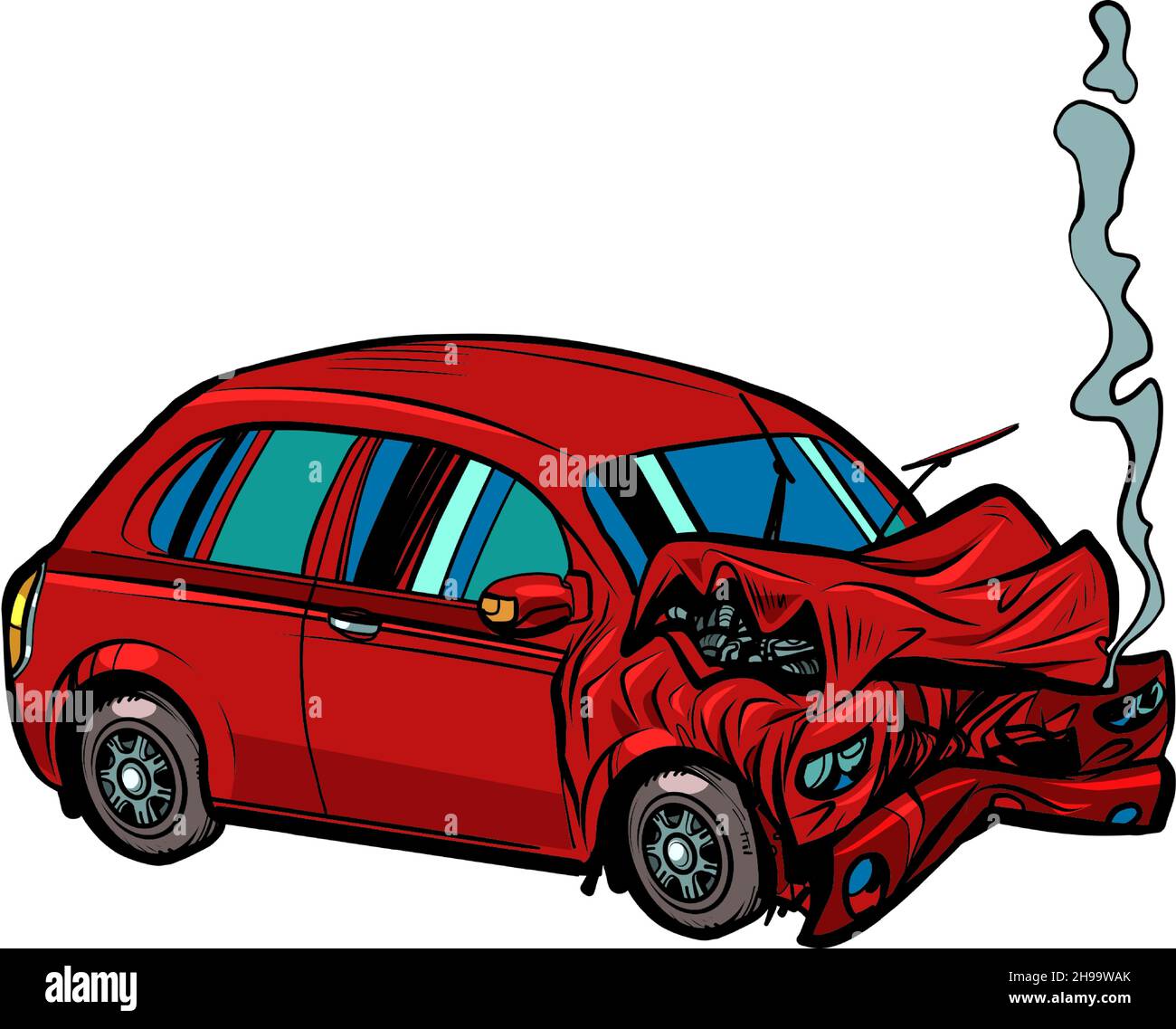 Unfall beschädigtes auto Stock-Vektorgrafiken kaufen - Alamy