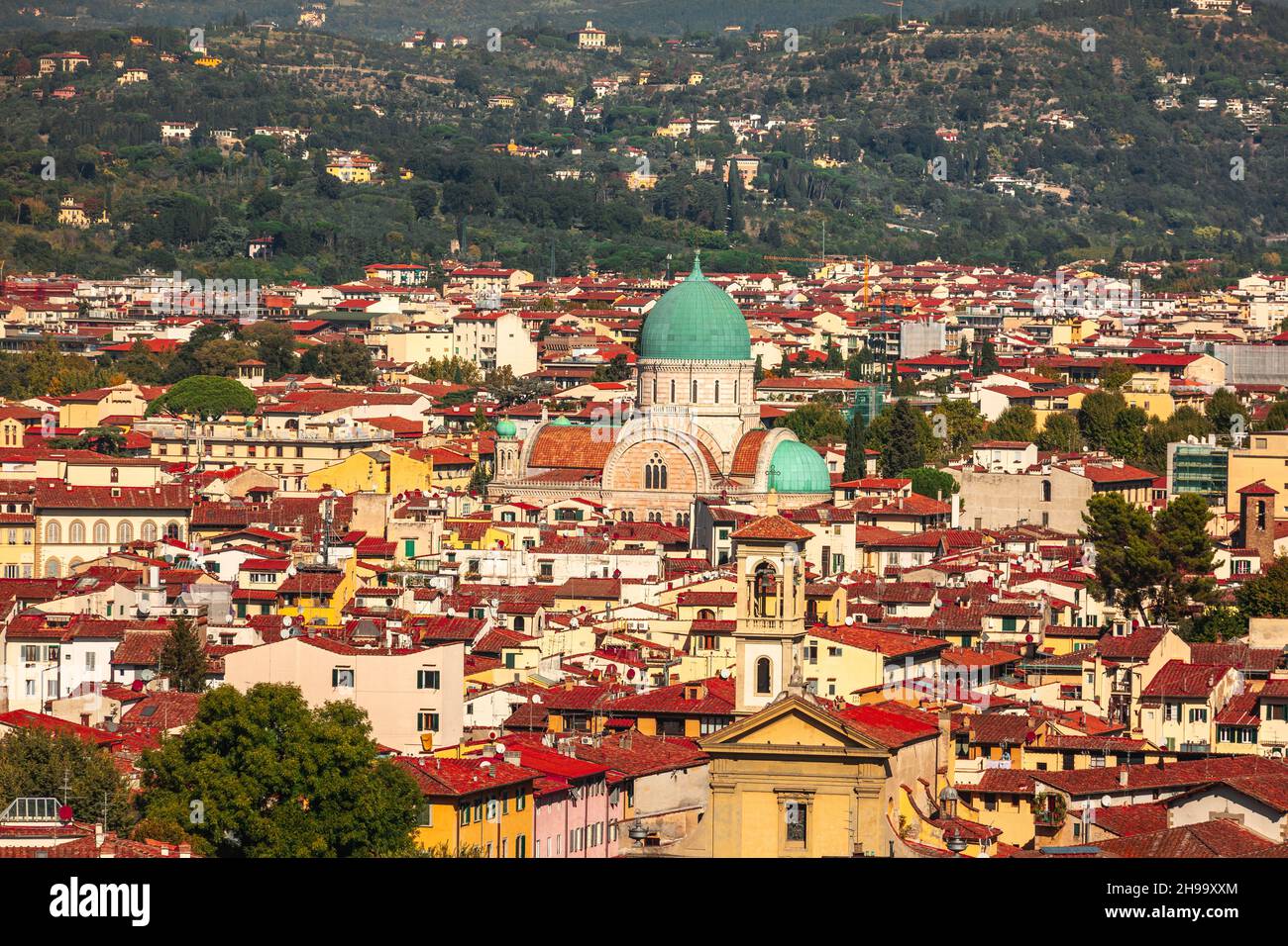 Sinagoga e Museo Ebraico di Firenzone (Synagoge und Jüdisches Museum von Florenz) in Florenz, Toskana, Italien. Stockfoto