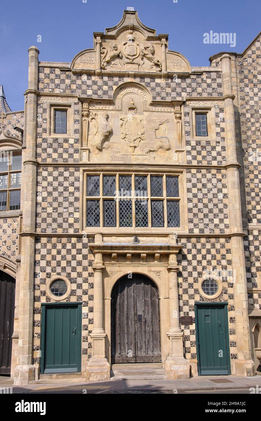 Das Rathaus und Trinity Guildhall, Markt Samstag Platz, King's Lynn, Norfolk, England, Vereinigtes Königreich Stockfoto