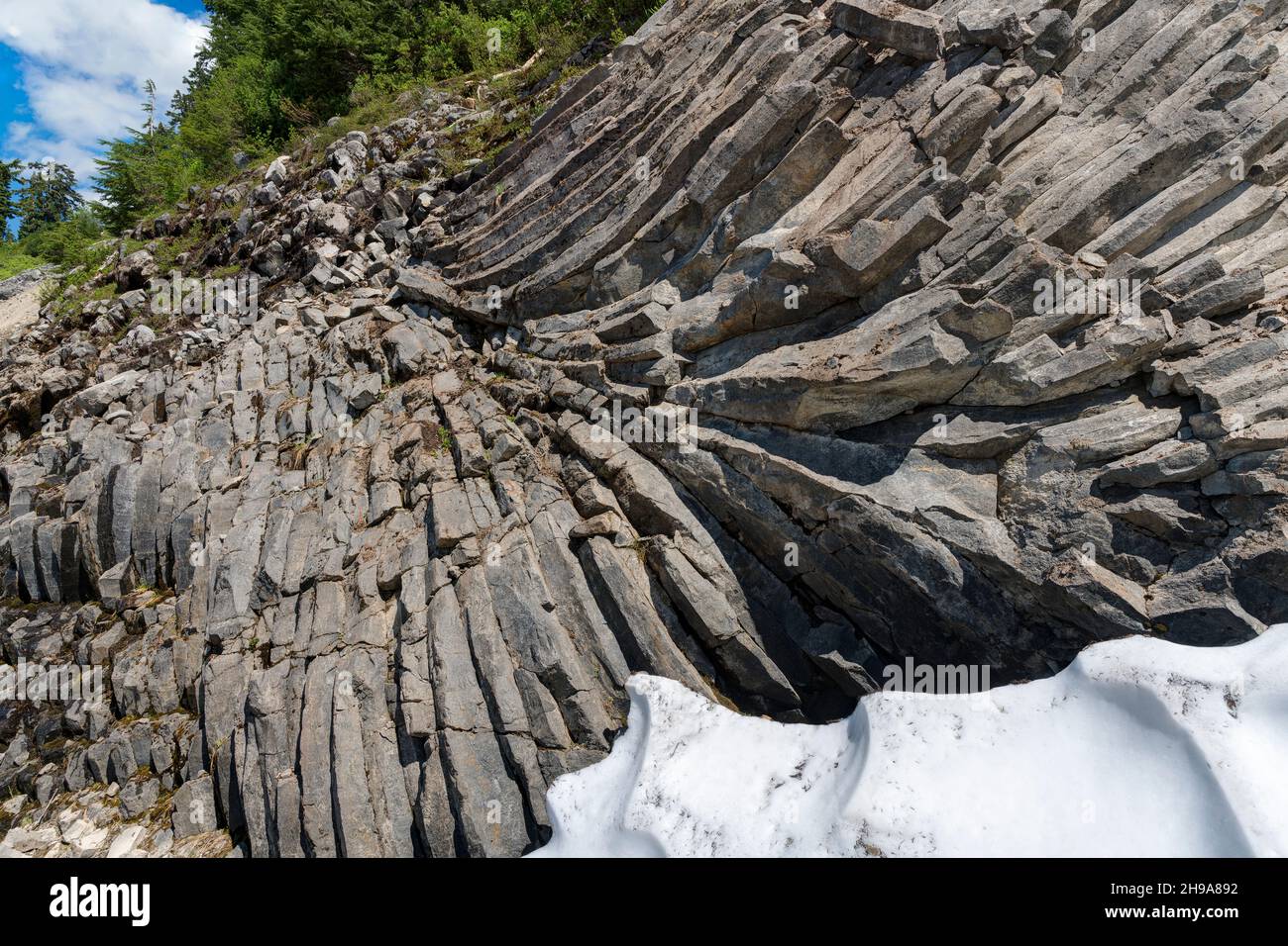 Felsformationen, Artist Ridge Trail. North Cascades National Park, Staat Washington, USA Stockfoto