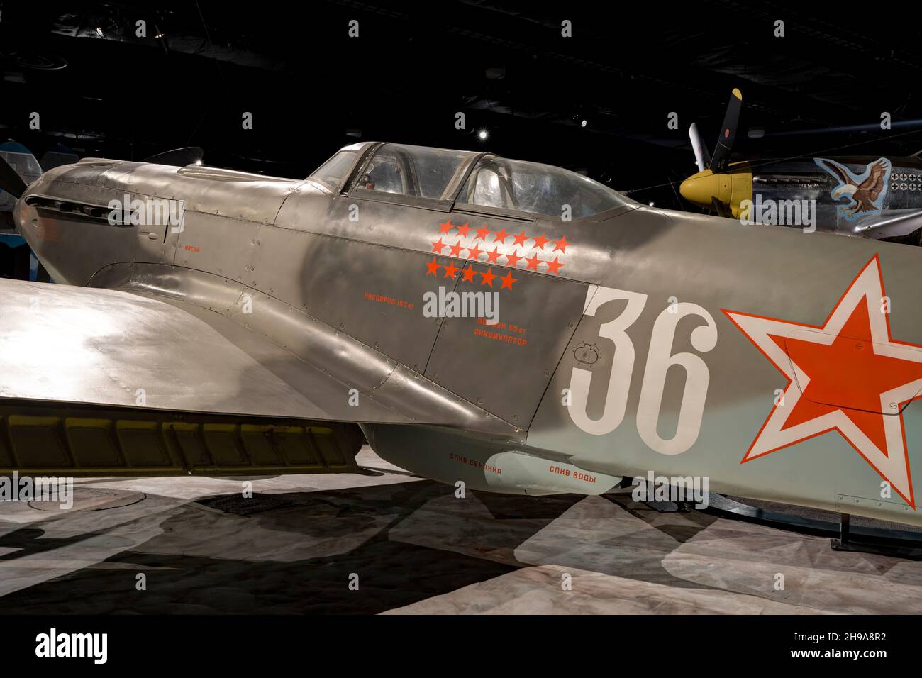 Yakovlev Yak-9U im Museum of Flight, Seattle, Washington State, USA Stockfoto