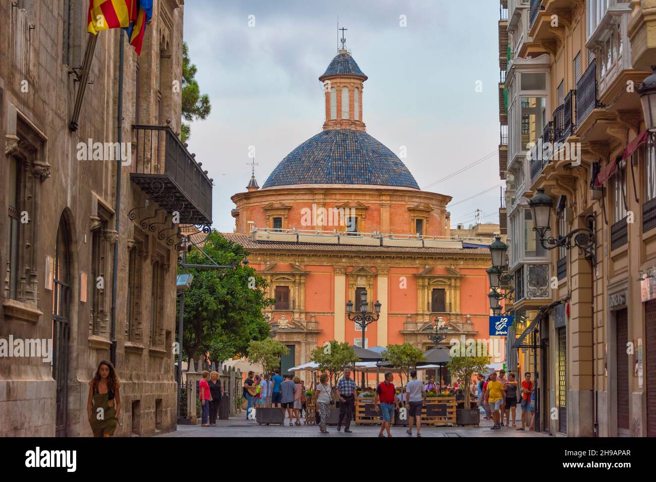 Basilica de la Mare de Déu dels Desamparats, Valencia, Spanien Stockfoto
