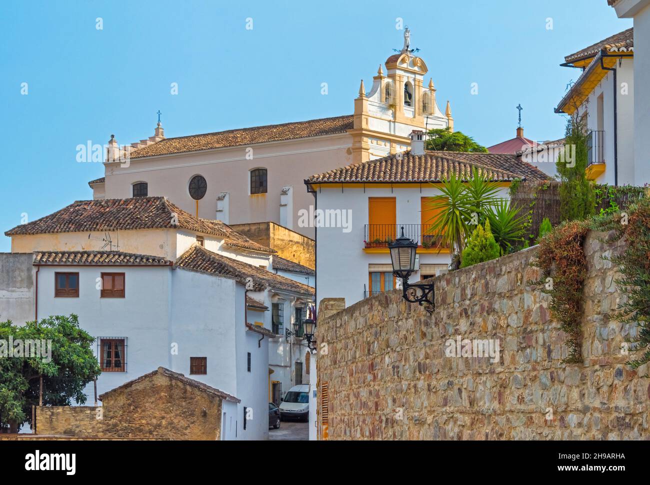 Alte Zitadellen und weiße Häuser, Ronda, Provinz Málaga, Autonome Gemeinschaft Andalusien, Spanien Stockfoto