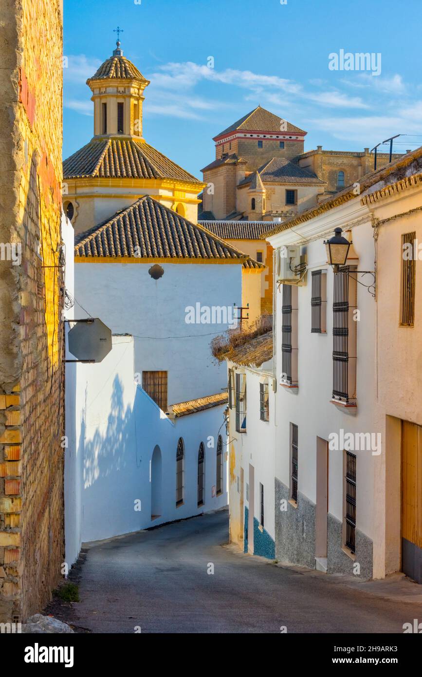 Kirche der Barmherzigkeit und der weißen Häuser, Osuna, Provinz Sevilla, Autonome Gemeinschaft Andalusien, Spanien Stockfoto