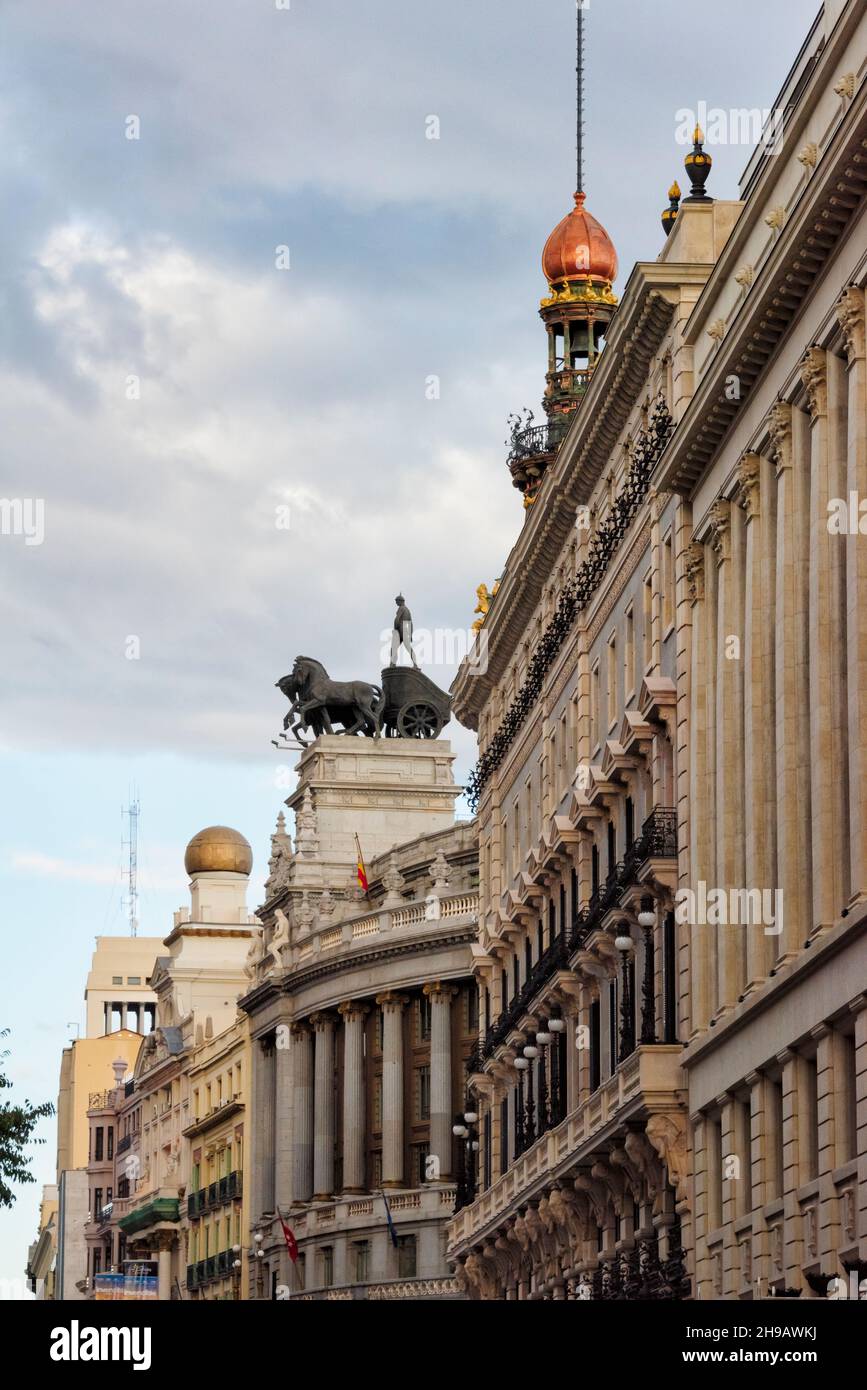 Gebäude in Puerta del Sol, Madrid, Spanien Stockfoto