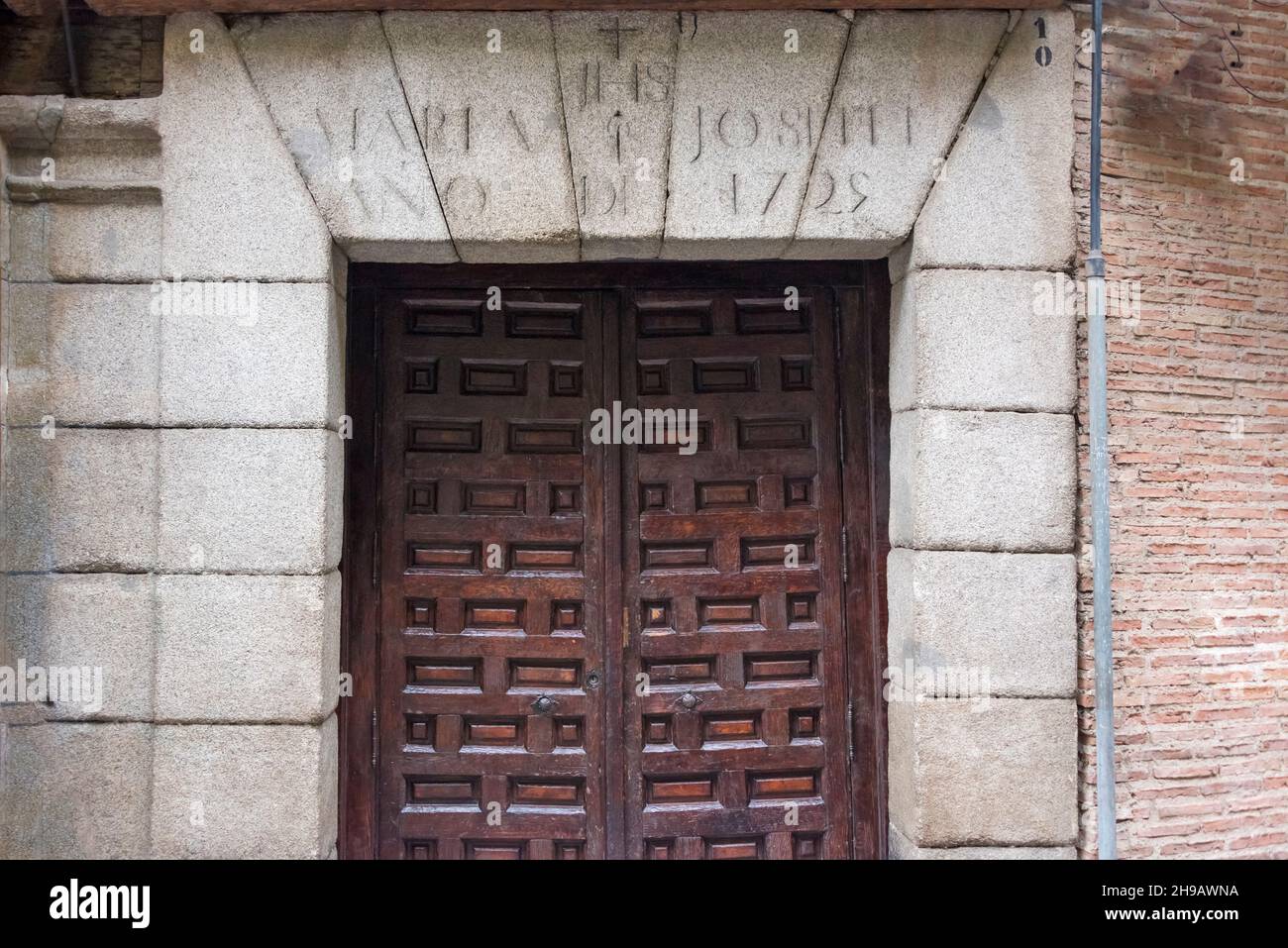 Eingangstür zum Casa Botin, das 1725 gegründet wurde, dem ältesten Restaurant der Welt nach dem Guinness-Buch der Rekorde, Madrid, Spanien Stockfoto