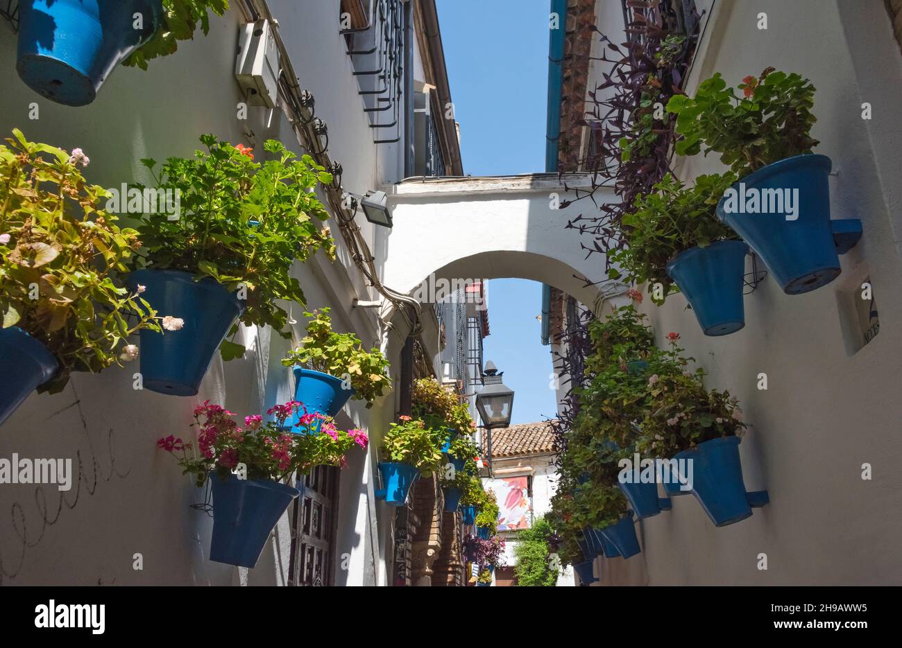Häuser im jüdischen Viertel, Cordoba, Provinz Cordoba, Autonome Gemeinschaft Andalusien, Spanien Stockfoto