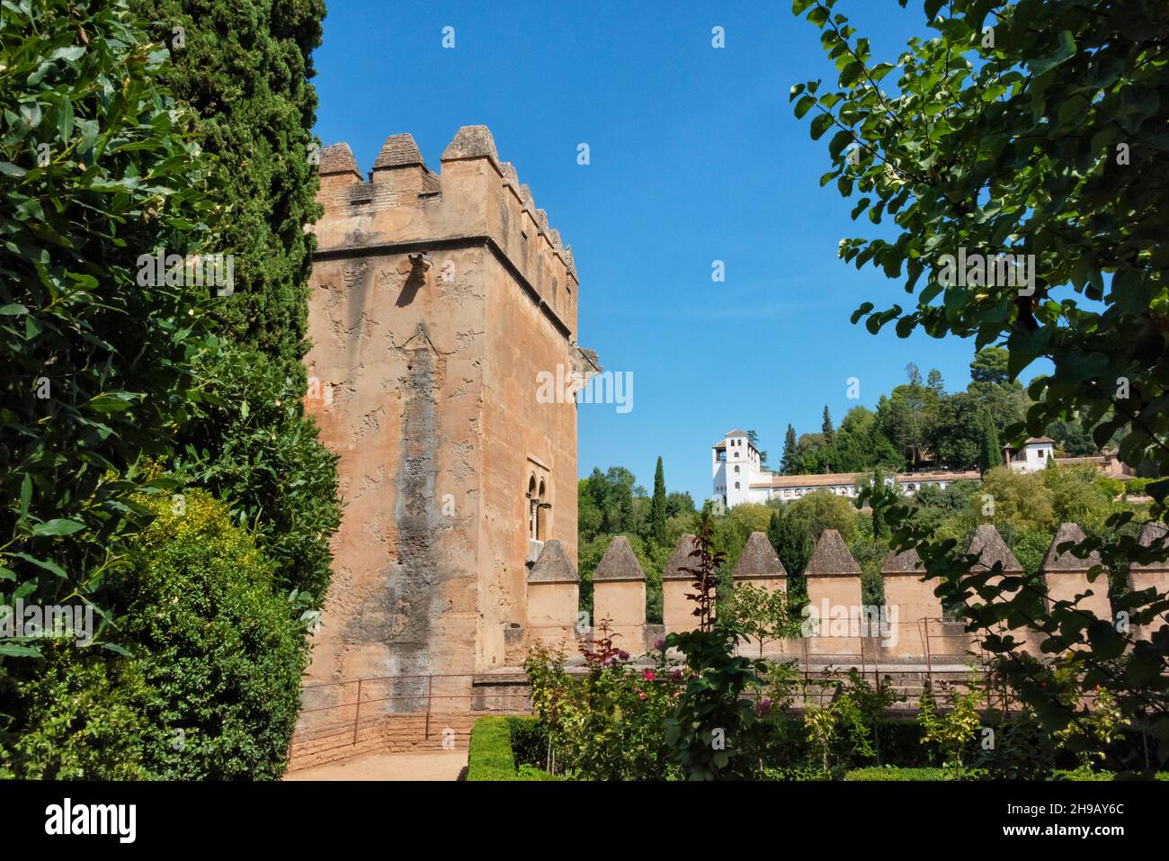 Torre de los Picos in Alhambra, Granada, Provinz Granada, Autonome Gemeinschaft Andalusien, Spanien Stockfoto