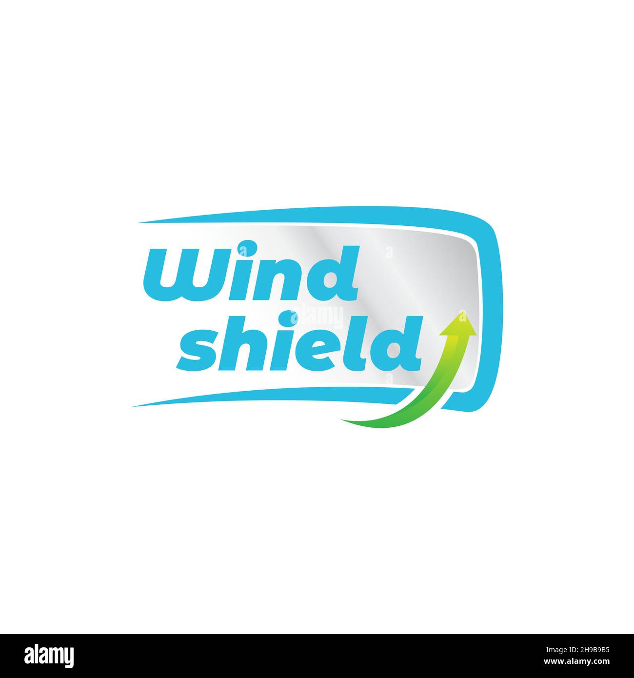 Abstrakt Wind Schild Auto Glas Logo Symbol Symbol Vektor Grafik Design Illustration Idee kreativ Stock Vektor